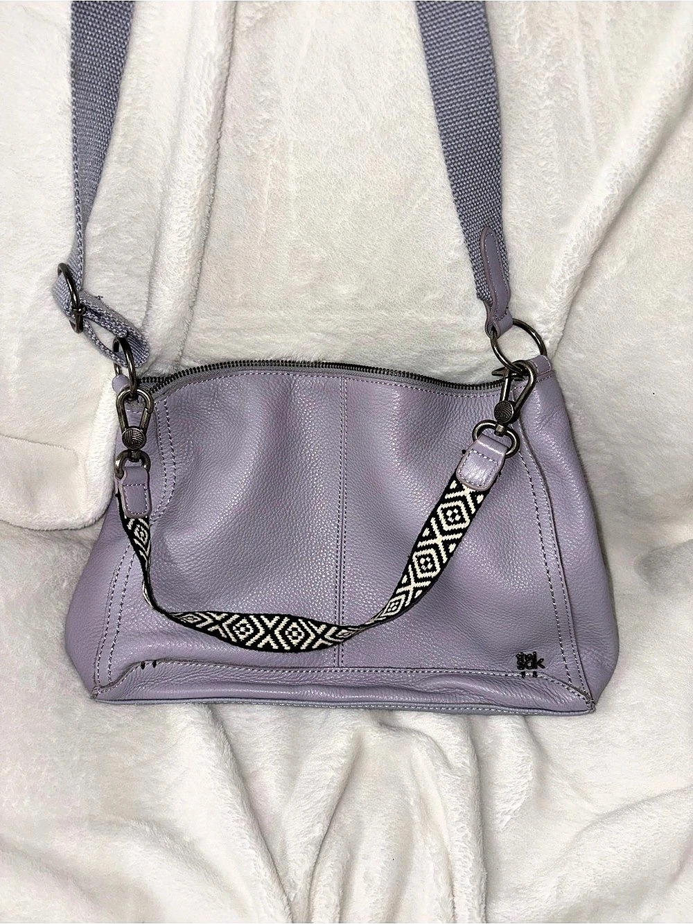 The Sak Crossbody Purple leather Bag